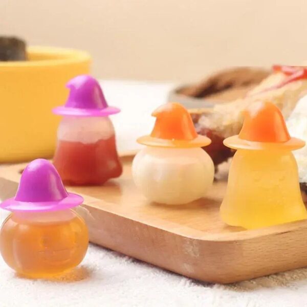 Mini Halloween Pumpkin Ghost Seasoning & Sauce Bottle