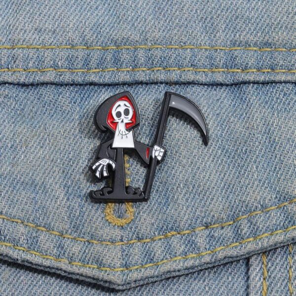 Creative Cartoon Grim Reaper Enamel Pin