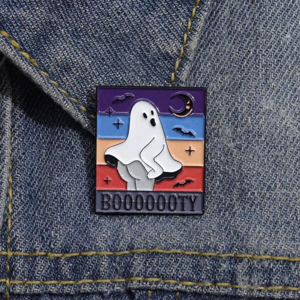 Funny Cute Boo Butt Enamel Pin