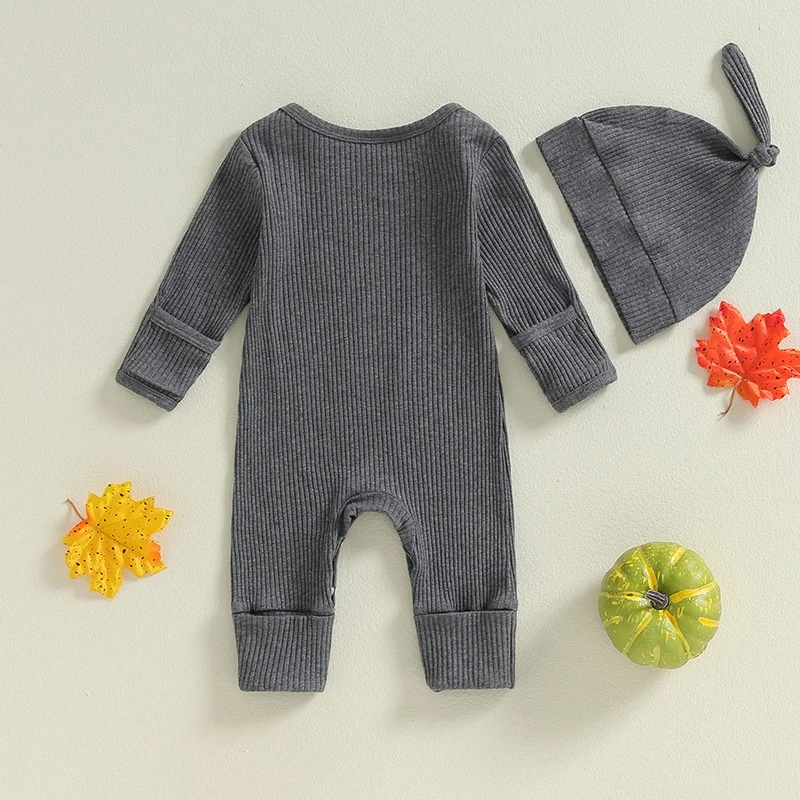 Pumpkin/Ghost Print Baby Halloween Romper - Image 3