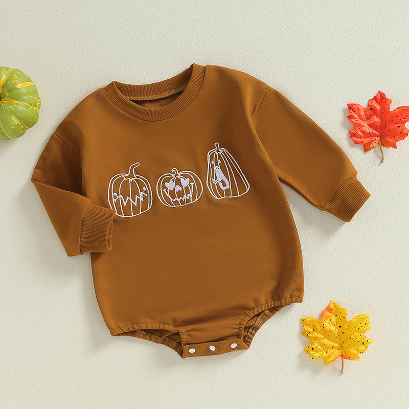 Baby Halloween Pumpkin Romper - Image 4