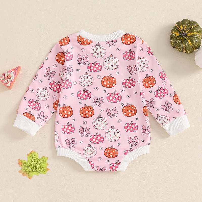 Baby Girls Halloween Long Sleeve Romper - Image 3