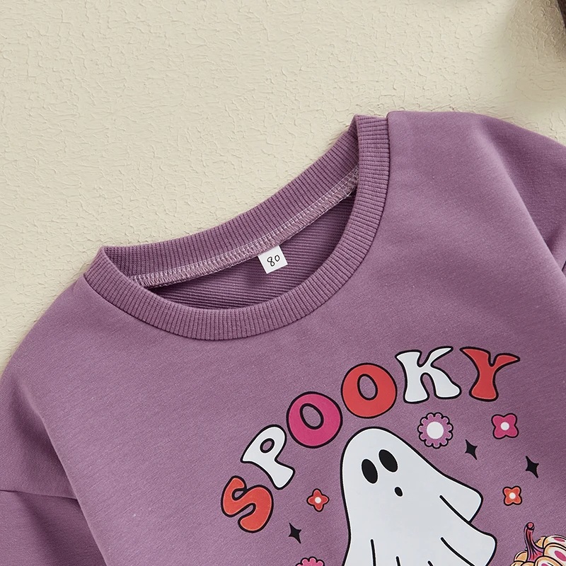 Long Sleeve Ghost Print Bodysuit for Newborns - Image 4