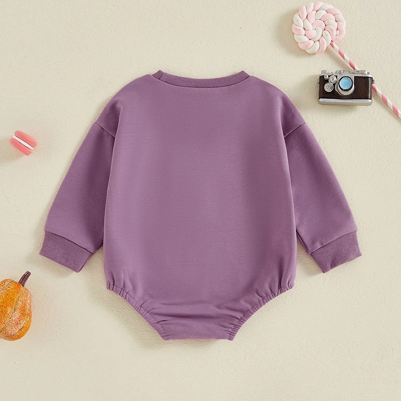 Long Sleeve Ghost Print Bodysuit for Newborns - Image 3
