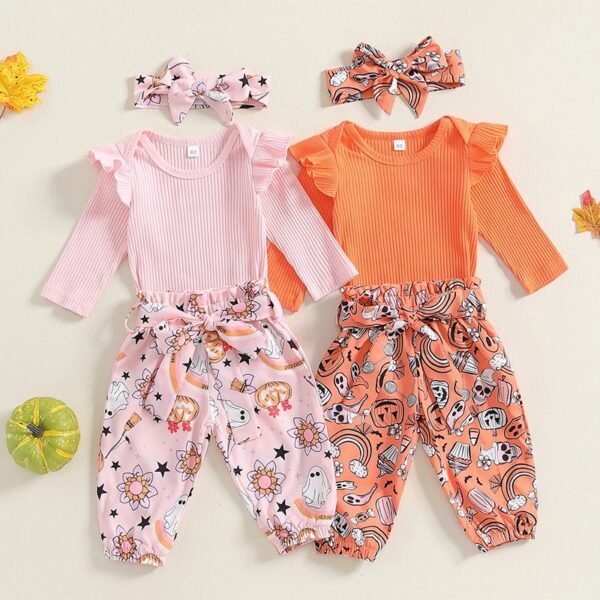 Baby Girl Halloween 4 Piece Fall Set