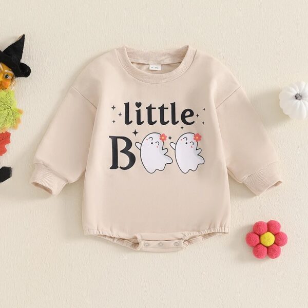 Ghost Print Long Sleeve Jumpsuit for Boys and Girls