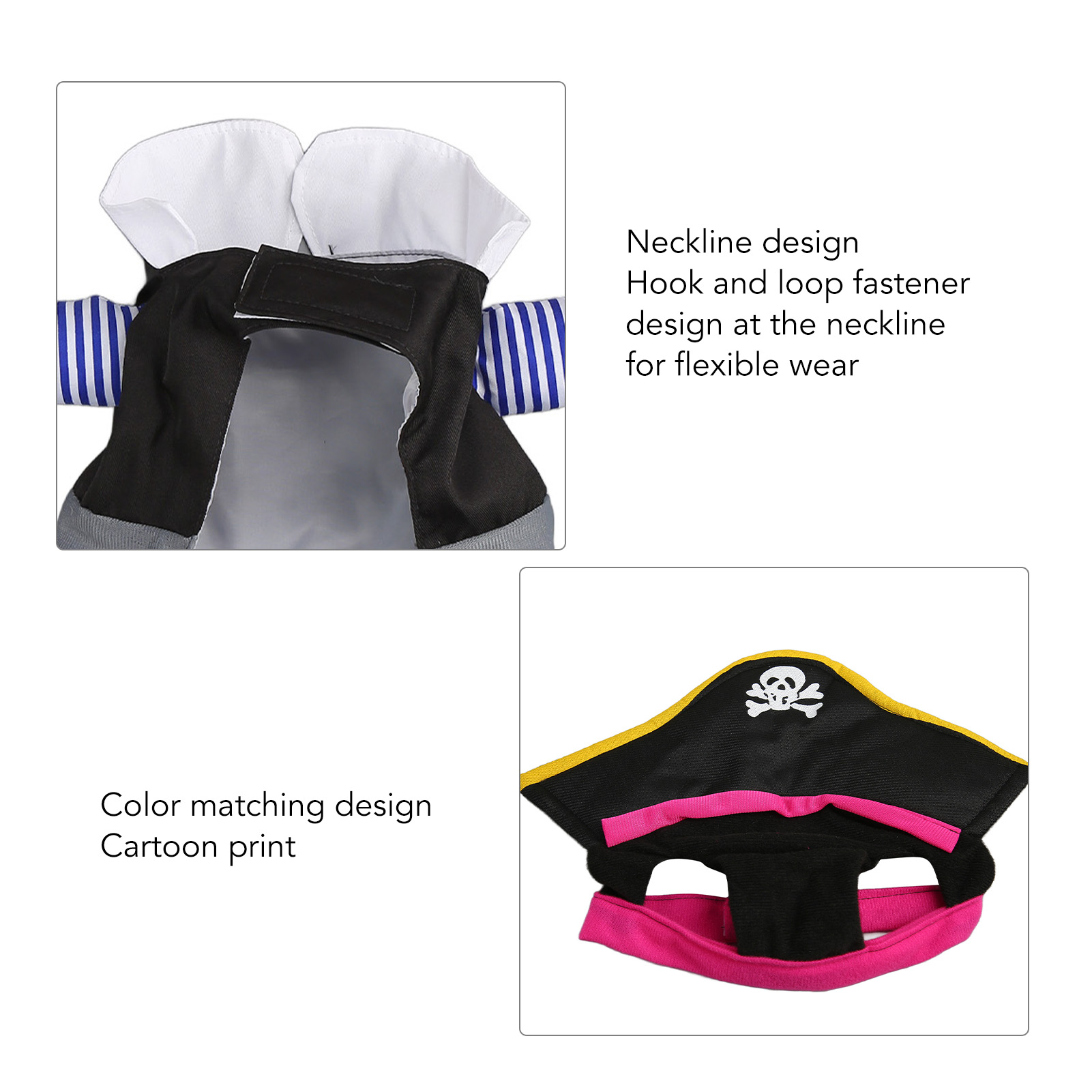 Halloween & Christmas Pet Pirate Costume - Image 3