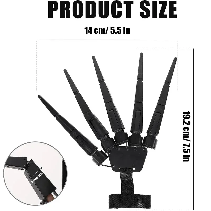 Realistic Skeleton Claw Gloves - Articulated Halloween Finger Props - Image 5