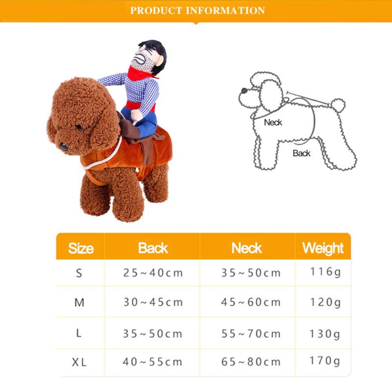 Halloween Dog Costume Cowboy Rider Knight Suit for Small and Medium Dogs - Image 7