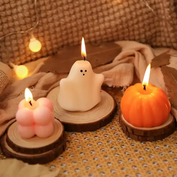 Halloween Pumpkin & Ghost Shaped Scented Candles
