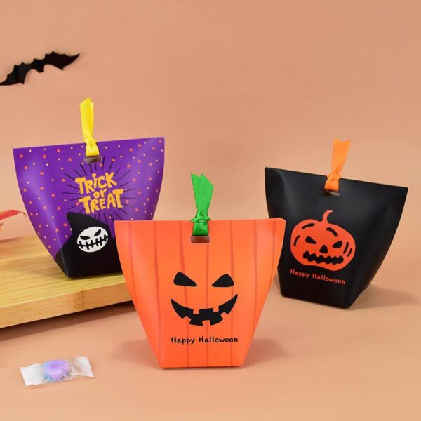 10Pcs Halloween Pumpkin Candy Boxes