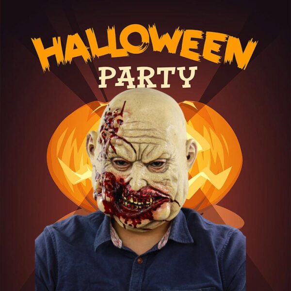 Scary Bloody Butcher Halloween Latex Mask