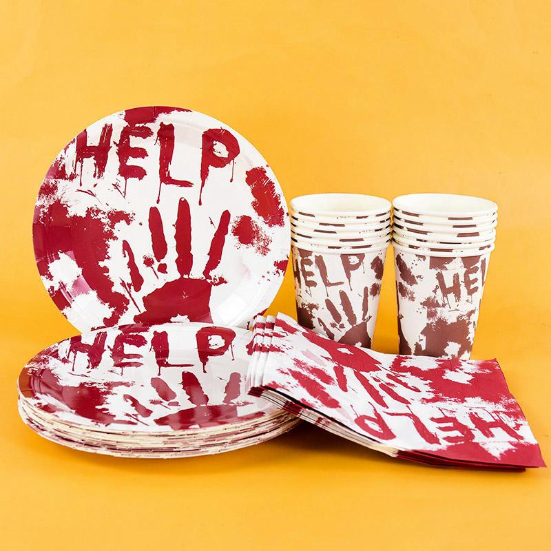 Halloween Party Disposable Tableware Set