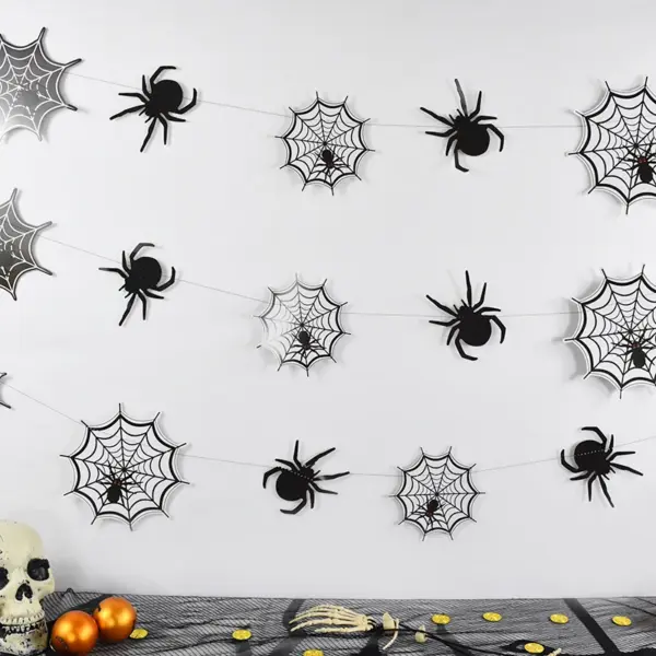 Spider Web Paper Banner