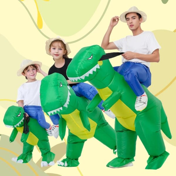 Inflatable Green Dinosaur Costume