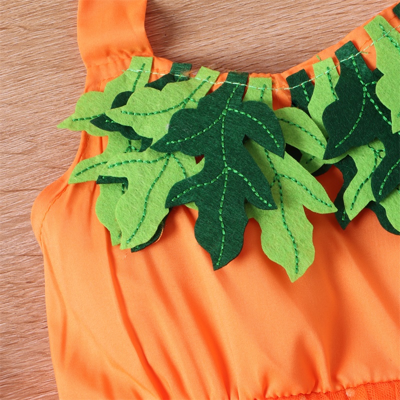 Infant Baby Girls Halloween Pumpkin Romper Dress - Image 5