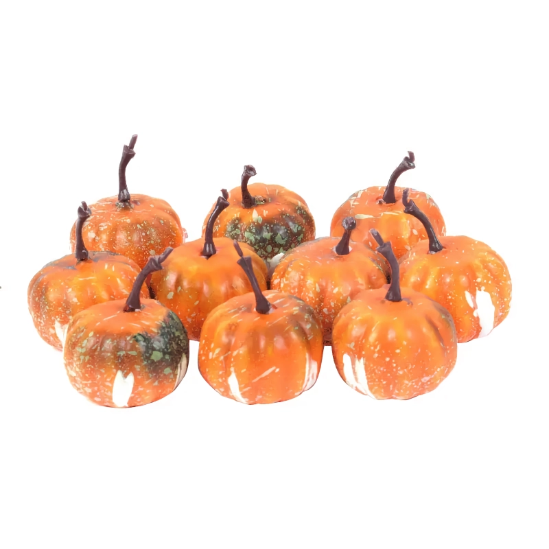 10pcs Orange & Green Pumpkins