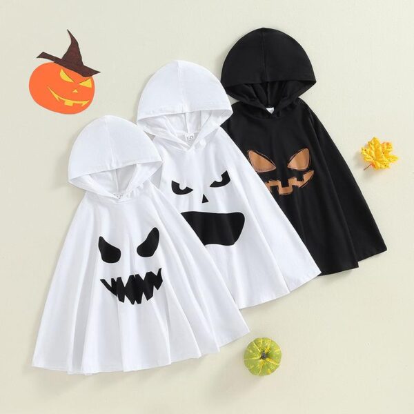 Kids Halloween Ghost Face Cloak