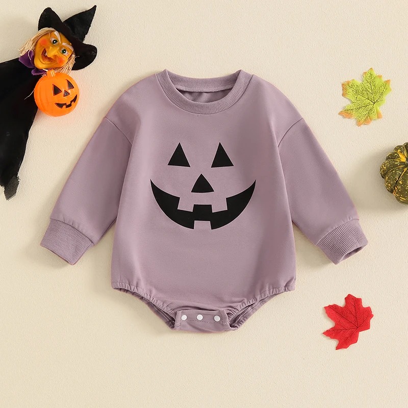 Baby Halloween Pumpkin Romper - Image 4
