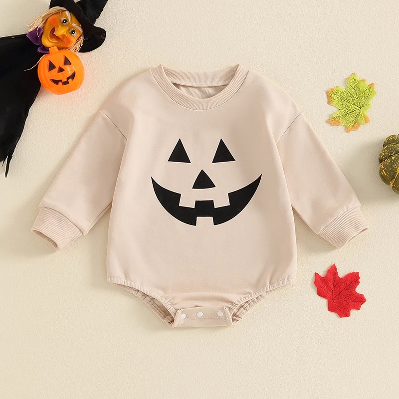 Baby Halloween Pumpkin Romper - Image 2