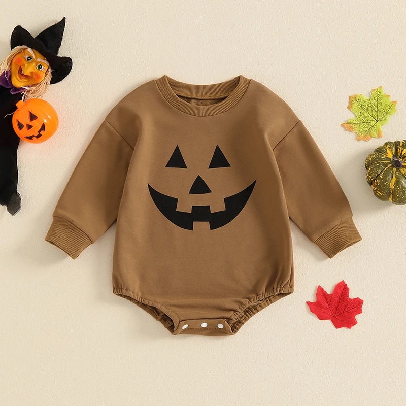 Baby Halloween Pumpkin Romper - Image 3