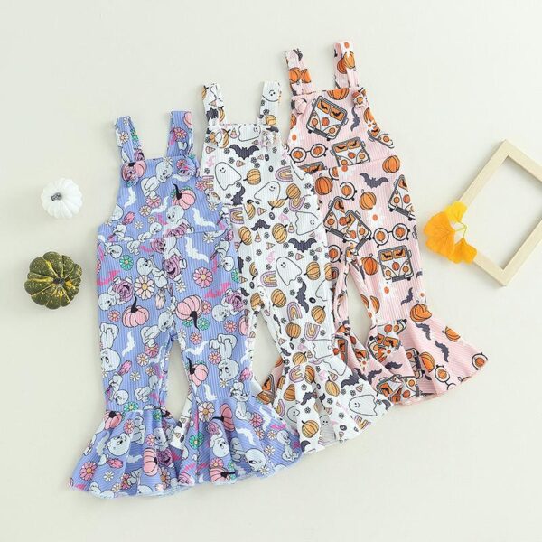 Charming Baby Girl Halloween Bell-Bottom Romper