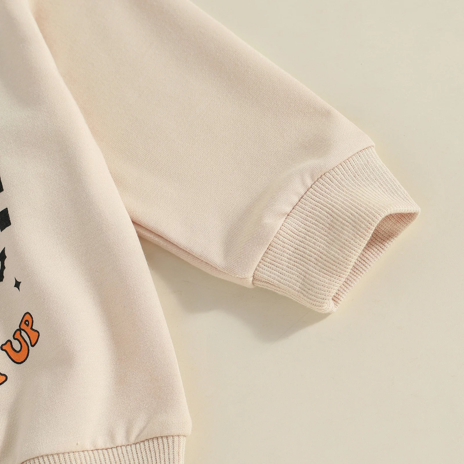 Kids Ghost Print Halloween Sweatshirt and Sweatpants Set - Image 4