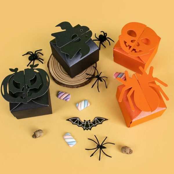 12pcs Halloween Pumpkin Candy Gift Boxes