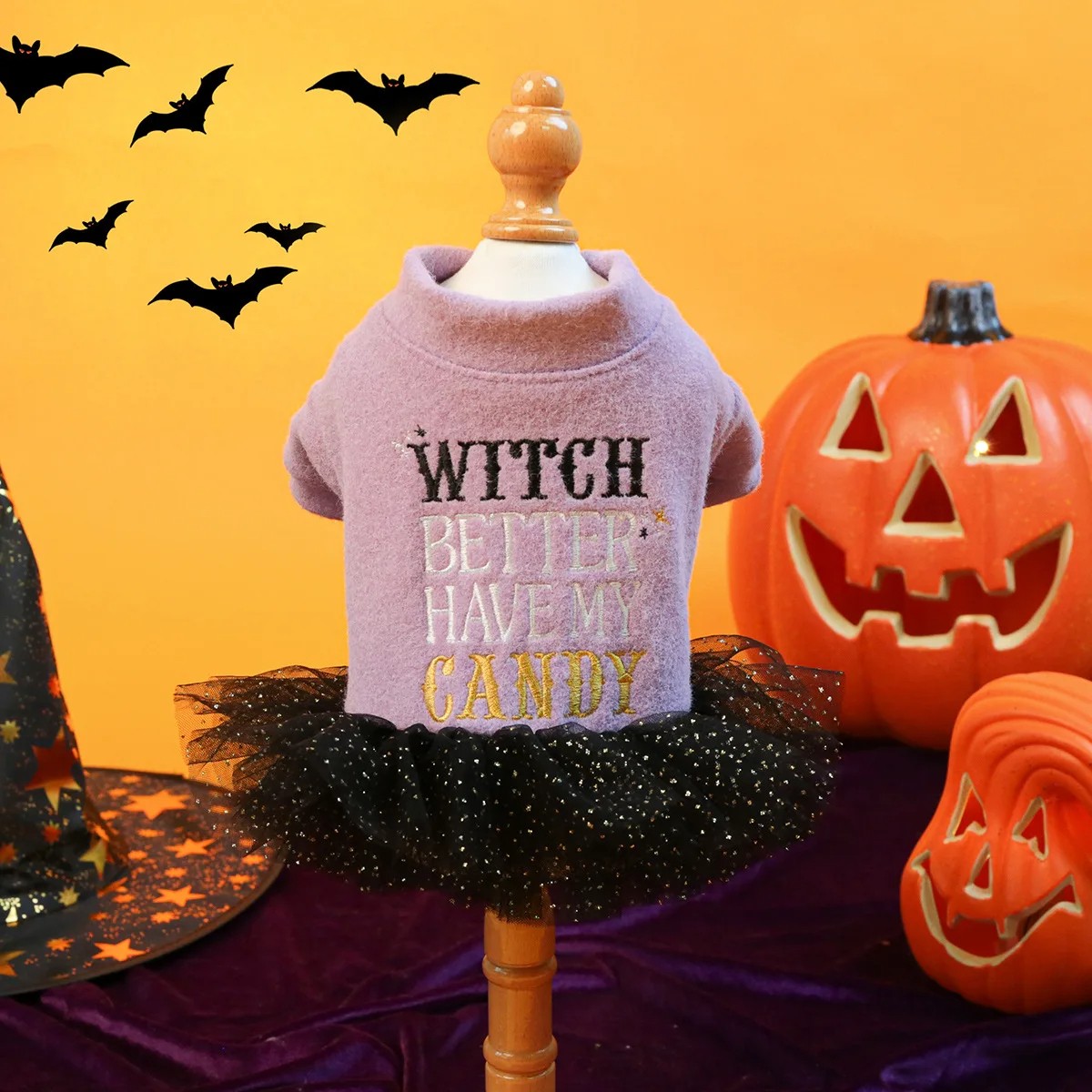 Pet Halloween Mesh Dress Hoodie - Image 4
