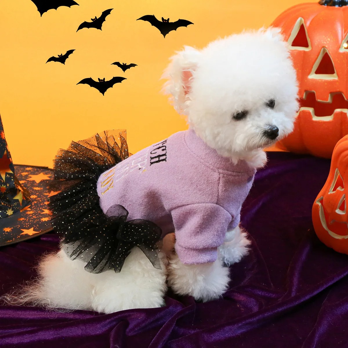 Pet Halloween Mesh Dress Hoodie - Image 2