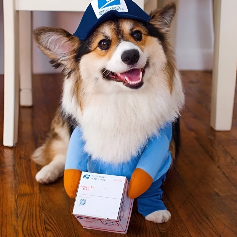 Halloween and Christmas Dog Mail Carrier Costume - Image 3