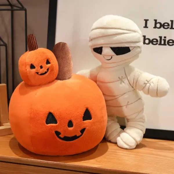 Pumpkins & Mummy Halloween Dolls