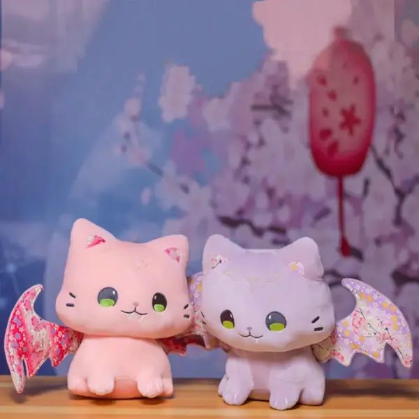 Cute Pink Cherry Blossom Kimono Bat Plush Toy