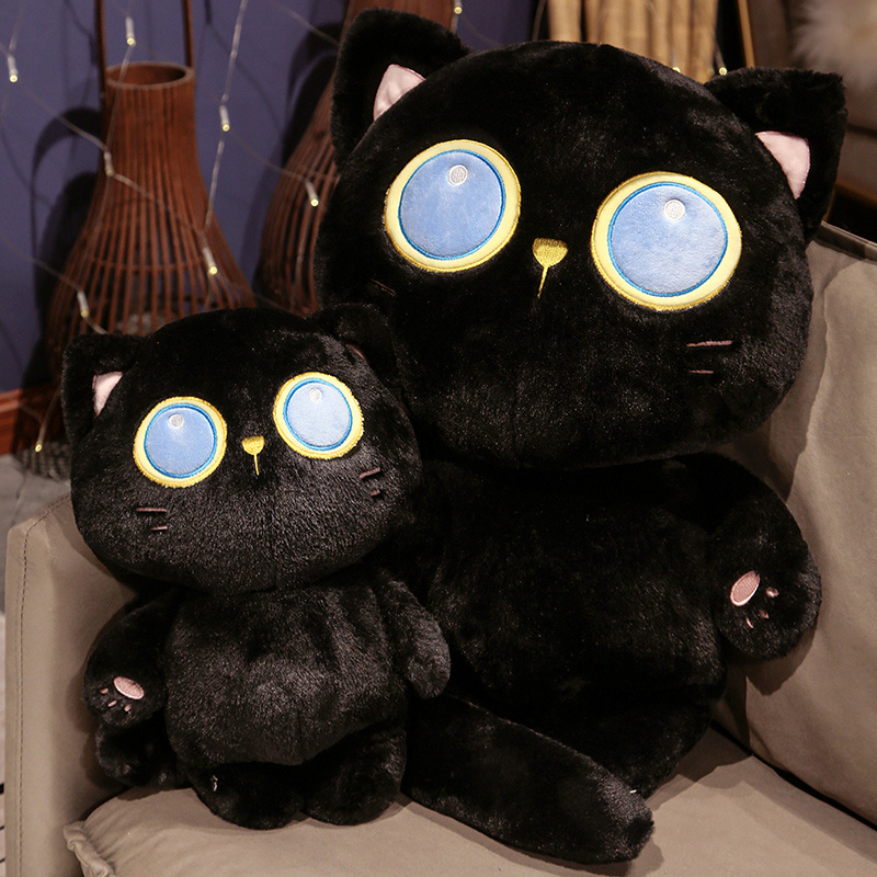 Kawaii Black Cat Plush Pillow - Image 2
