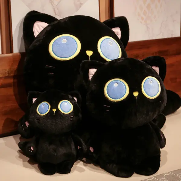 Kawaii Black Cat Plush Pillow