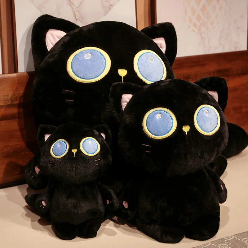 Kawaii Black Cat Plush Pillow
