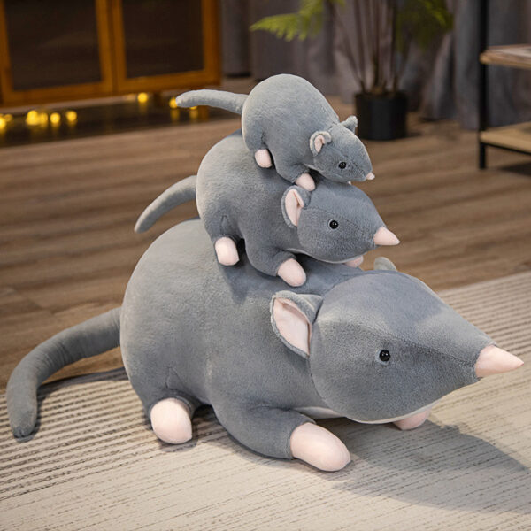 Adorable Grey Mouse Plush Toy