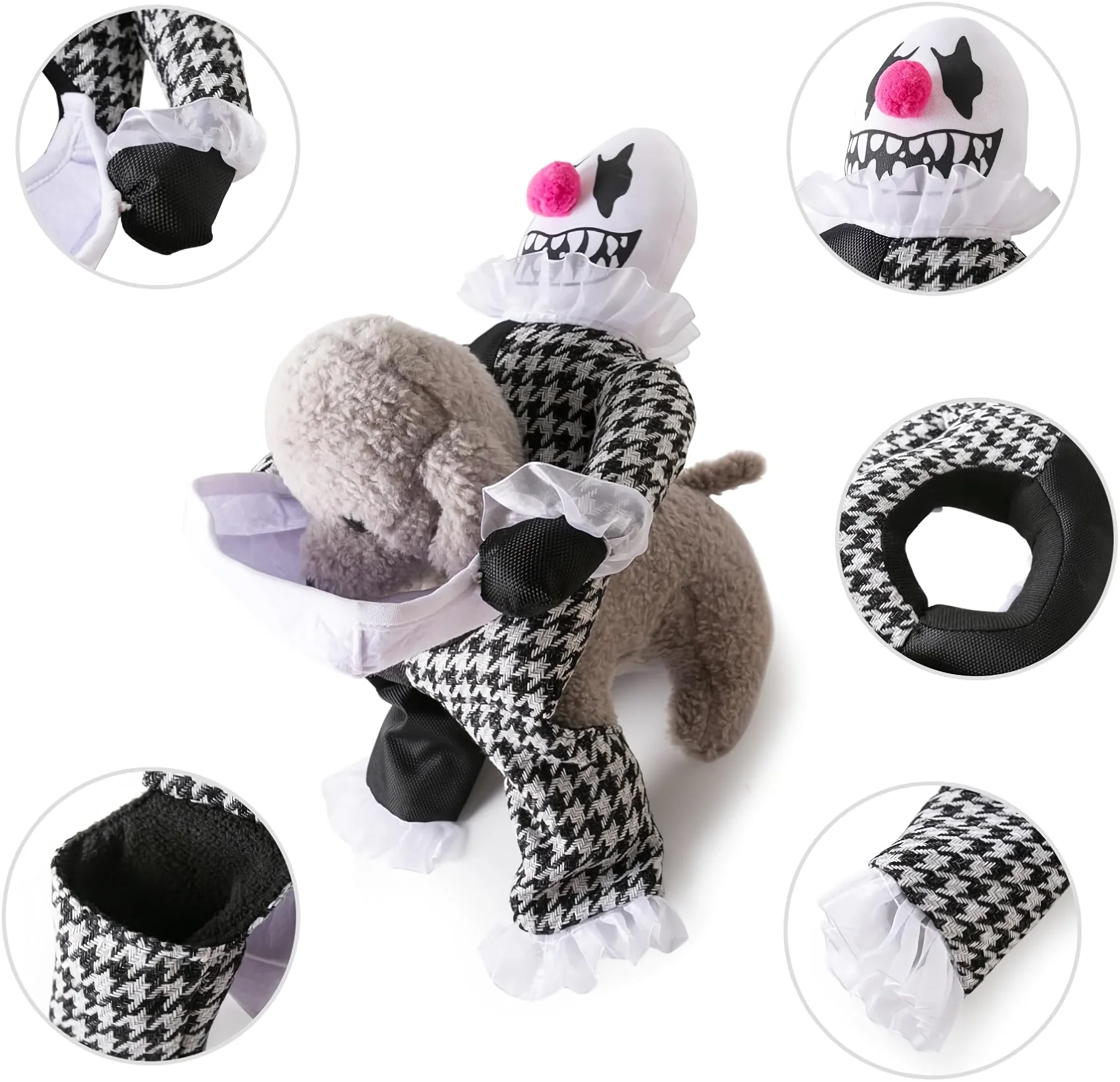 Spooky Demon Dog Costume - Funny Head-on-Plate Outfit for Small to Large Dogs - Image 4