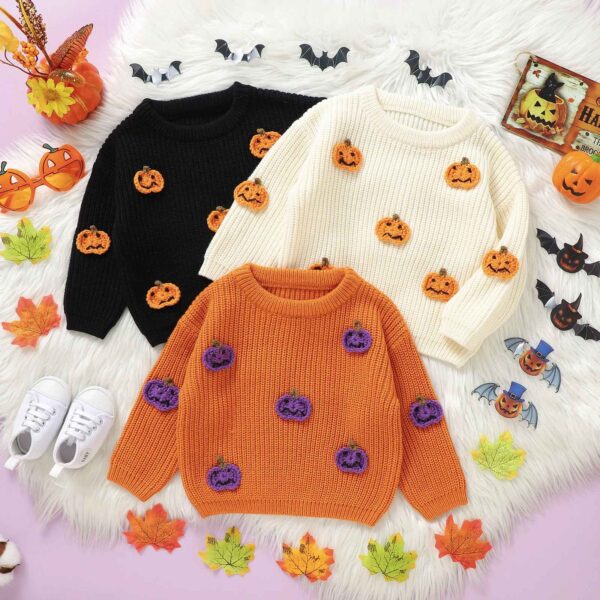Newborn Baby Halloween Pumpkin Sweater