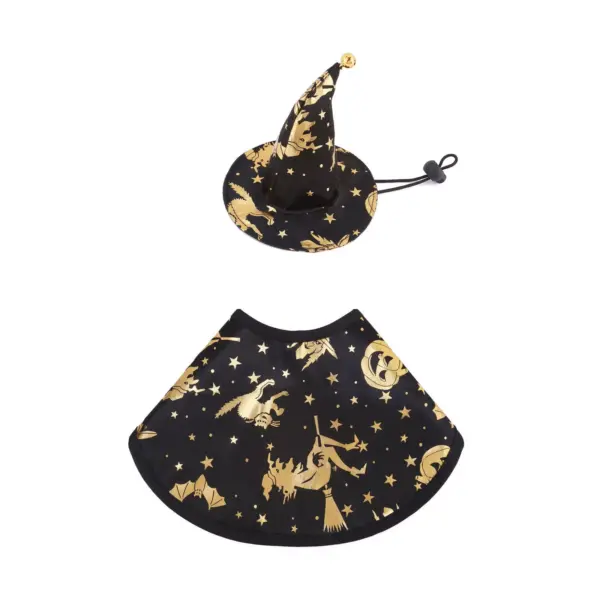 Vampire Cloak and Wizard Hat for Cats and Dogs