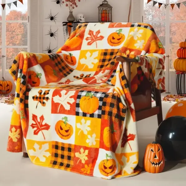Halloween Flannel Throw Blanket