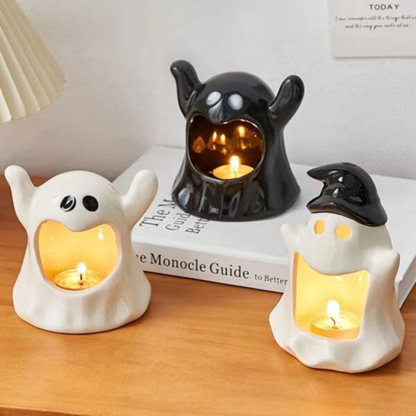 Ceramic Ghost Candle Holder