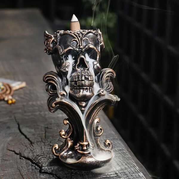 Haunting Resin Skeleton Backflow Incense Burner