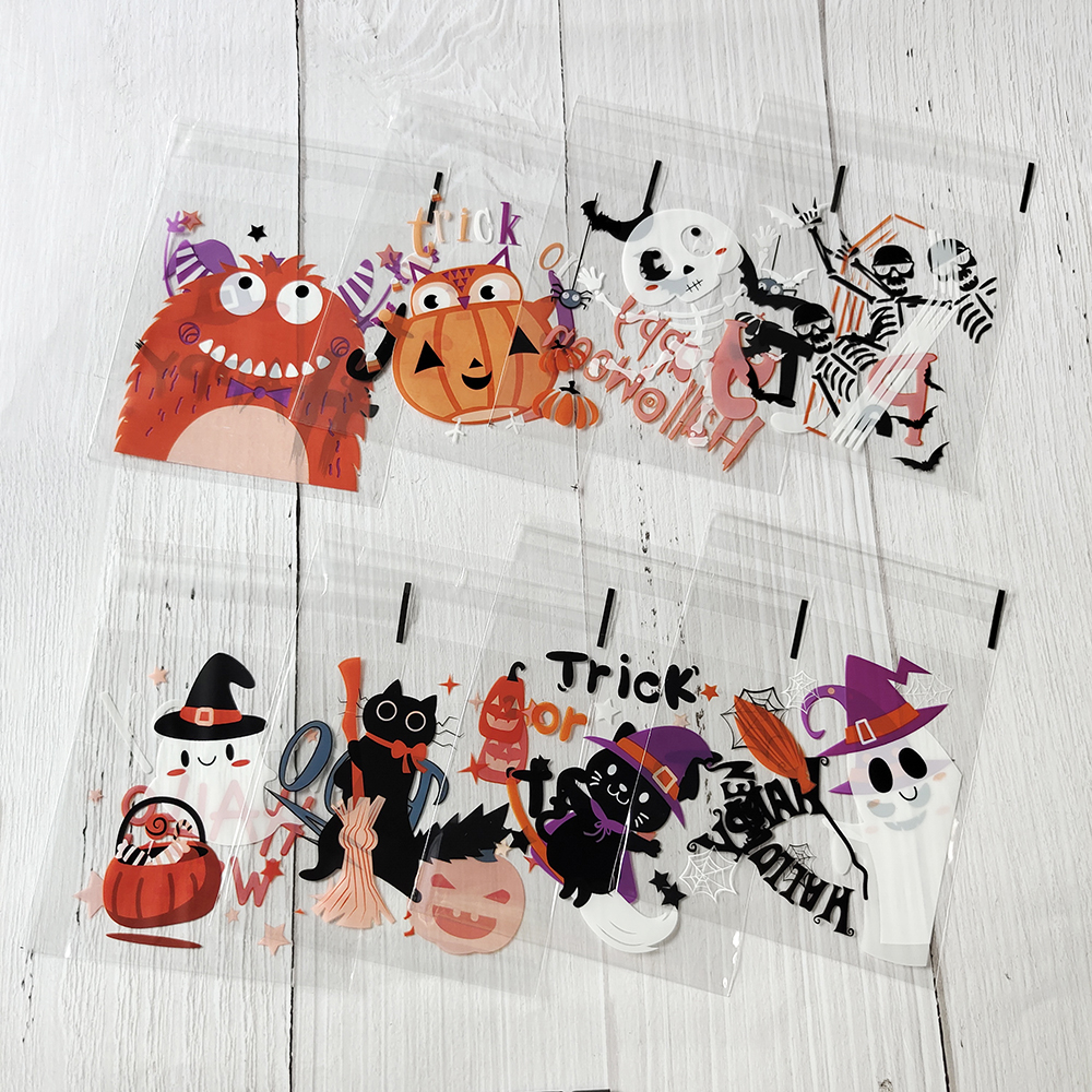 100 Pcs Halloween Candy Bags - Image 2
