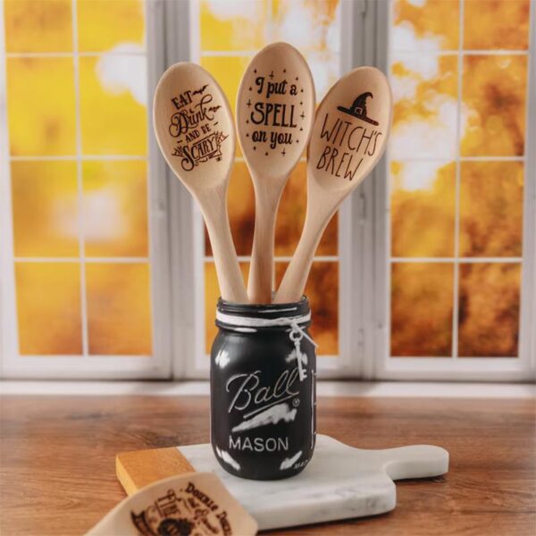 I Put A Spell On You Halloween Wooden Spoon