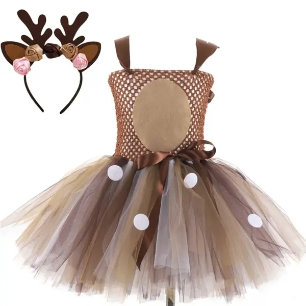 Adorable Baby Girl Reindeer Tutu Dress for Halloween