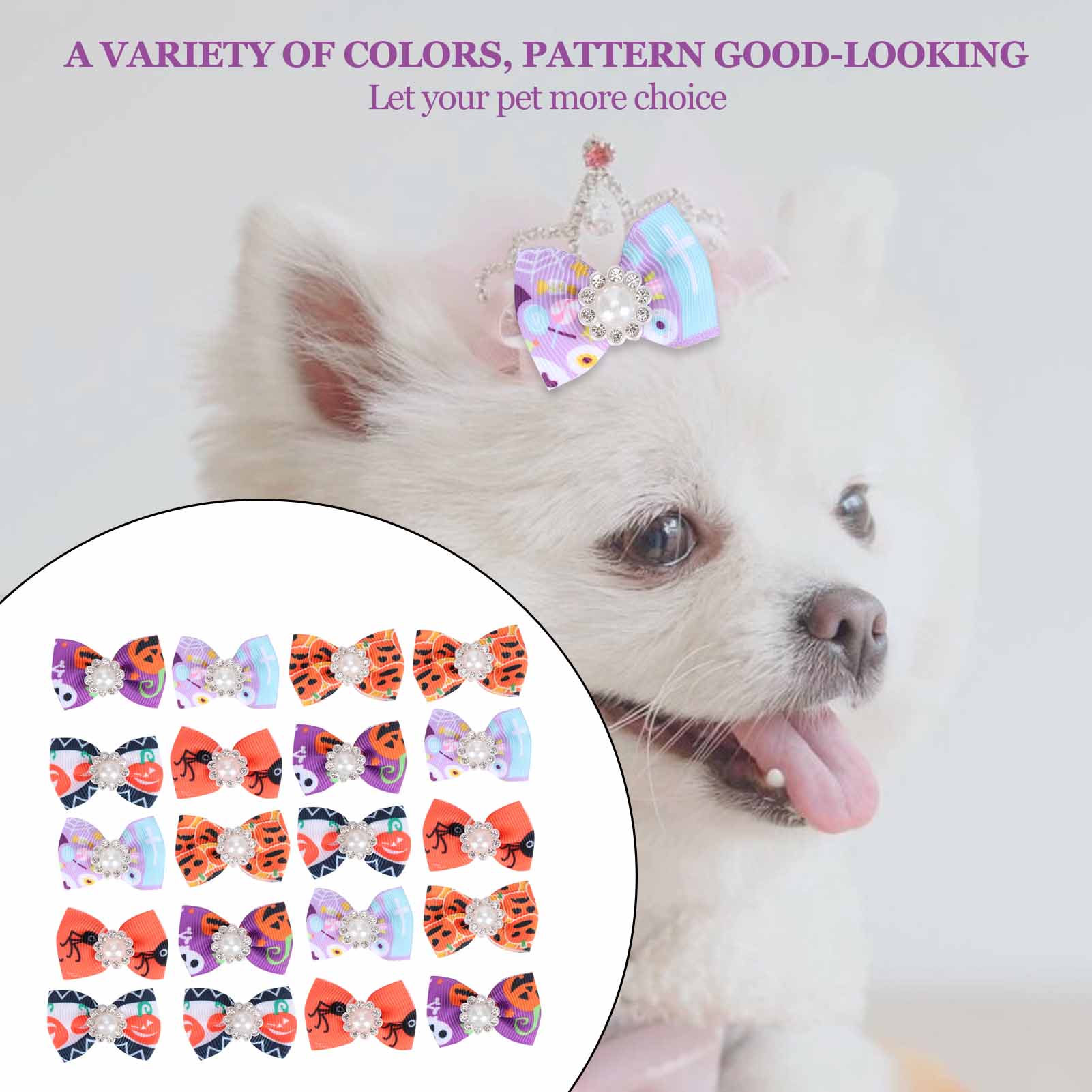 25PCS Pet Christmas & Halloween Festive Accessories for Cats & Dogs - Image 2