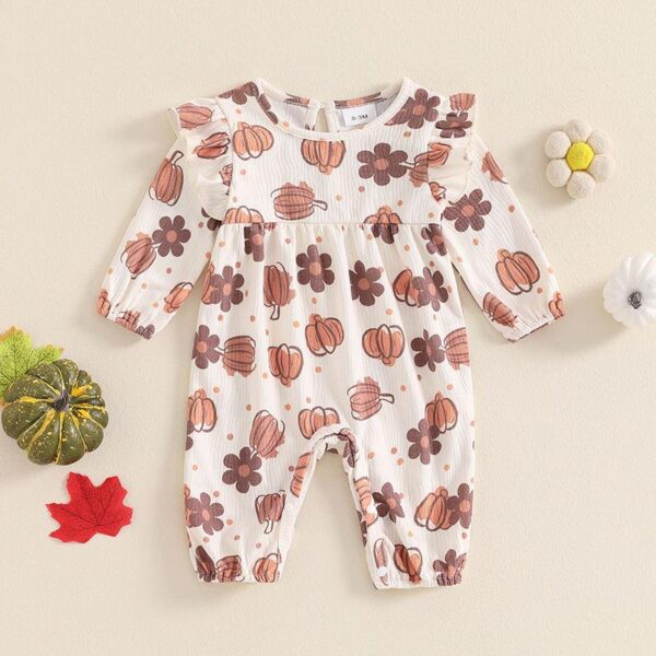 Baby Girl Halloween Ruffle Romper