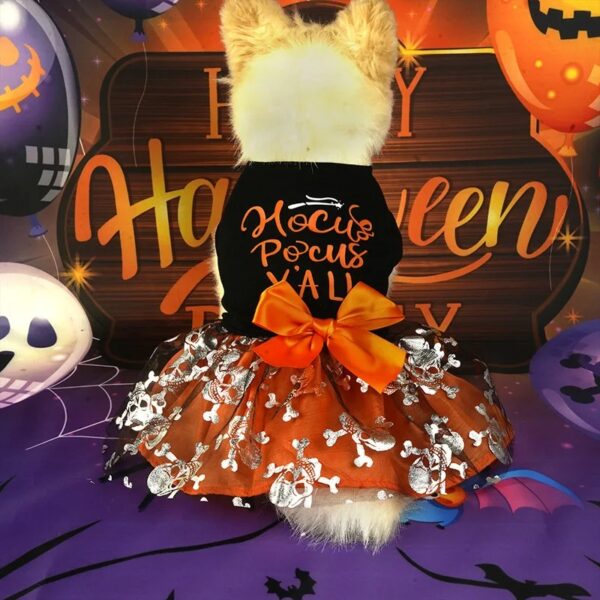 Halloween Pumpkin Pet Costume Dress