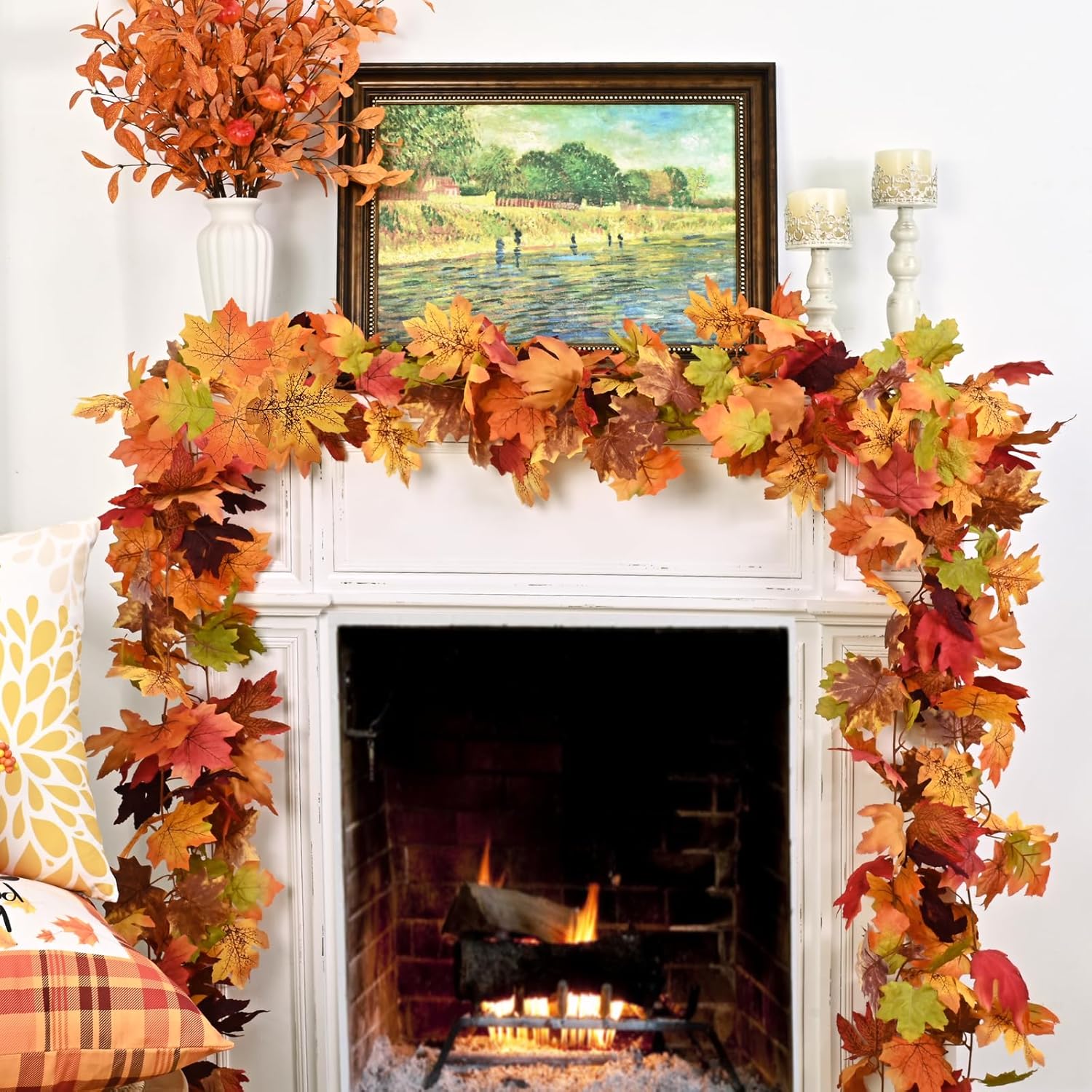 2M Artificial Fall Maple Leaf Garland - Image 11